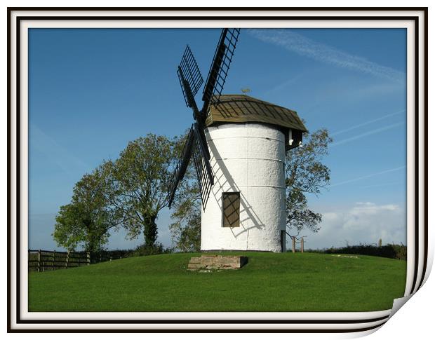 Ashton Windmill, Chapel Allerton. Print by Heather Goodwin