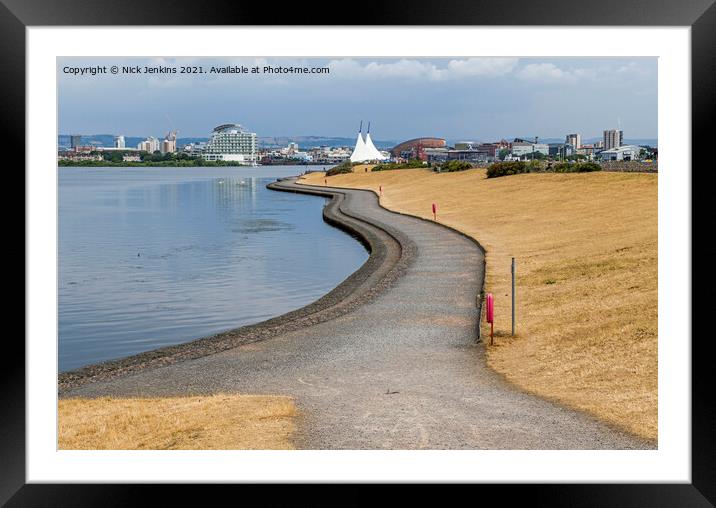 Cardiff Bay and Barrage Hot Summer 2018 Framed Mounted Print by Nick Jenkins