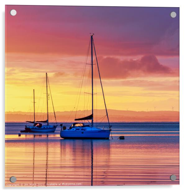 Lamlash Sunrise, Isle Of Arran Acrylic by Jim Monk