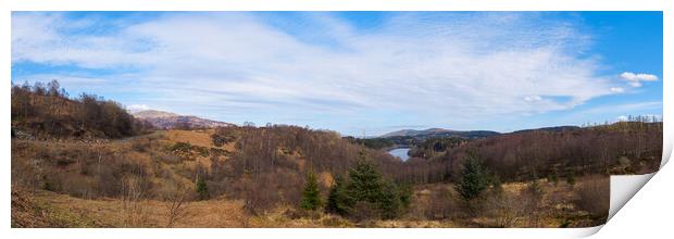 Panoramic Trossachs Print by Tommy Dickson