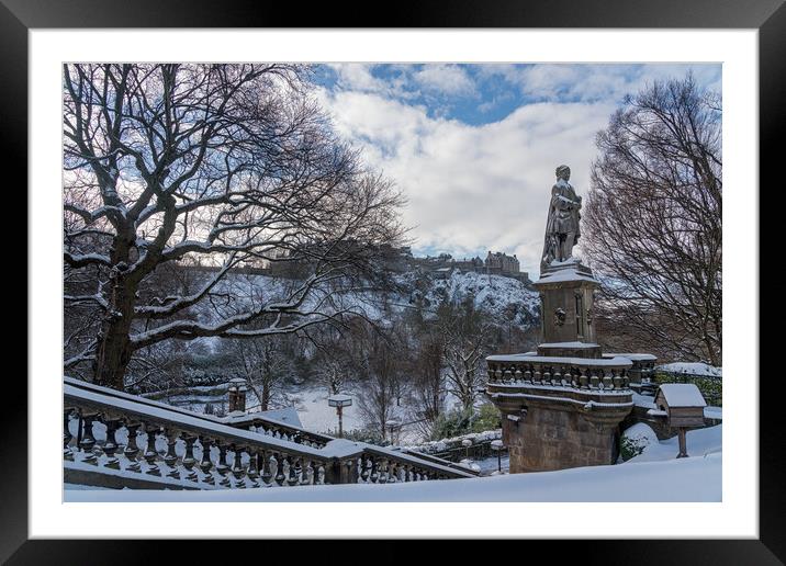 Edinburgh Castle from Princes Street Framed Mounted Print by Miles Gray