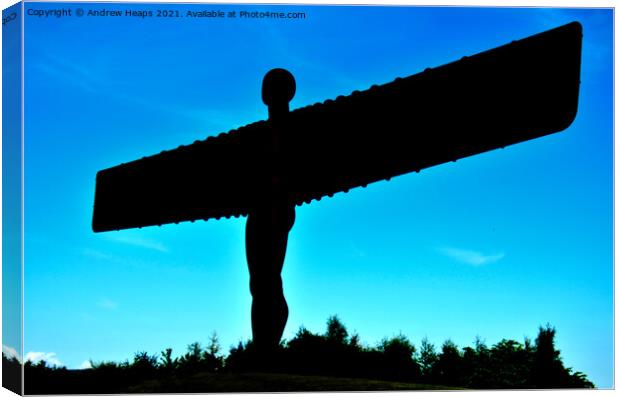 Majestic Angel of the North Canvas Print by Andrew Heaps