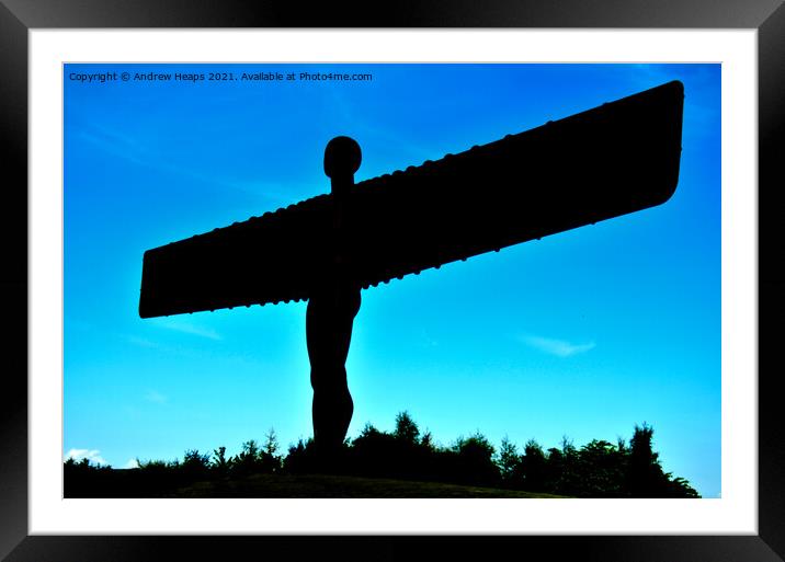 Majestic Angel of the North Framed Mounted Print by Andrew Heaps