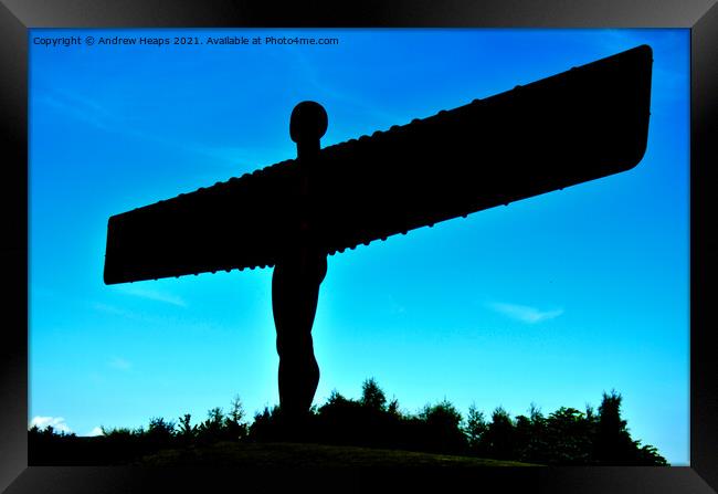 Majestic Angel of the North Framed Print by Andrew Heaps
