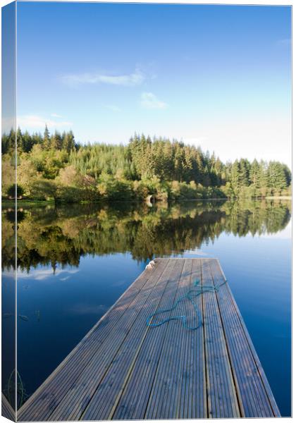 Loch Ard Jetty Canvas Print by Tommy Dickson