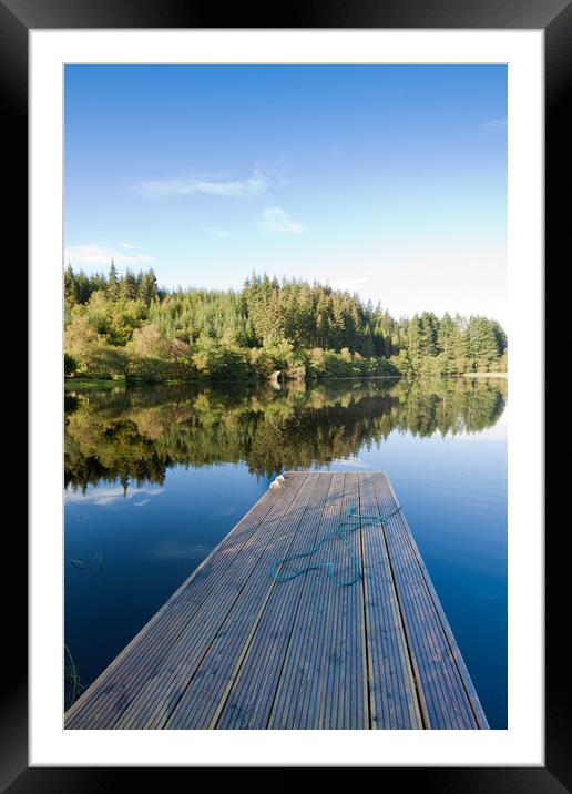 Loch Ard Jetty Framed Mounted Print by Tommy Dickson