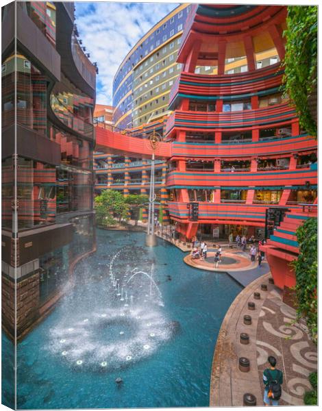 Canal City Hakata Canvas Print by Clive Eariss