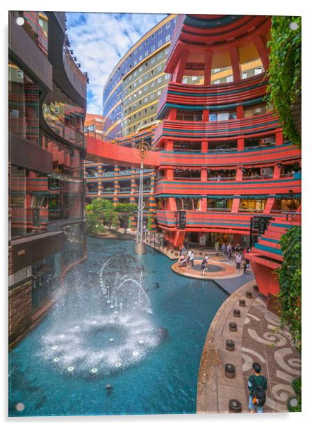 Canal City Hakata Acrylic by Clive Eariss