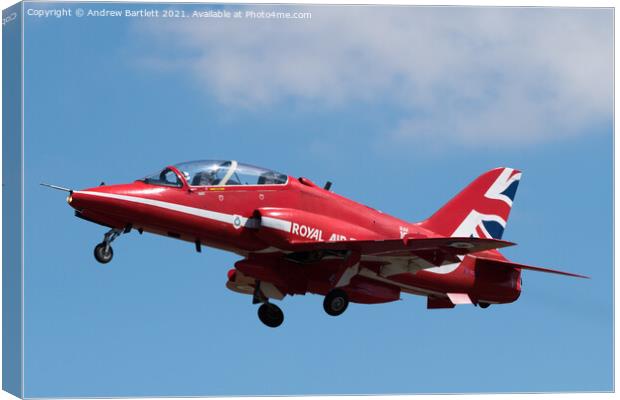 RAF Red Arrows Canvas Print by Andrew Bartlett