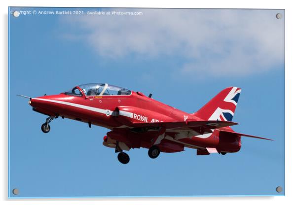RAF Red Arrows Acrylic by Andrew Bartlett