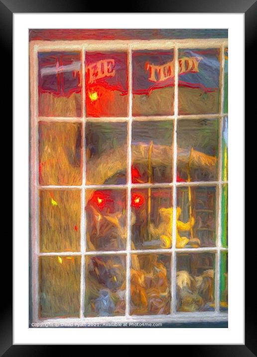 Teddy Bear Shop Art Framed Mounted Print by David Pyatt