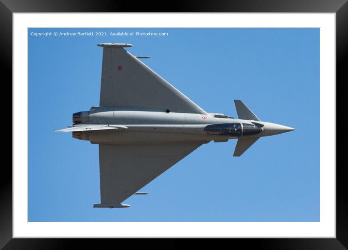 Eurofighter F-2000A Typhoon, Italian Air Force, RSV. Framed Mounted Print by Andrew Bartlett