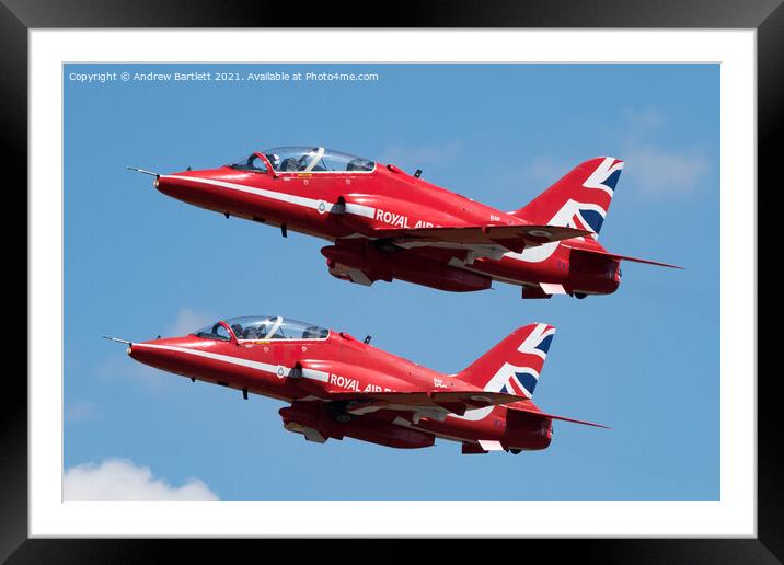 The Red Arrows Framed Mounted Print by Andrew Bartlett