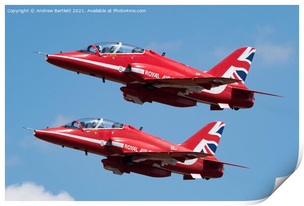 The Red Arrows Print by Andrew Bartlett