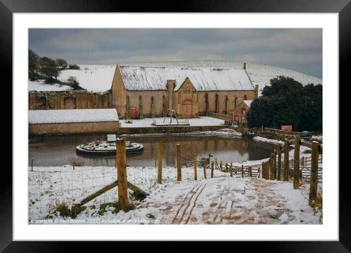 Tithe Barn in Abbotsbury  Framed Mounted Print by Paul Brewer
