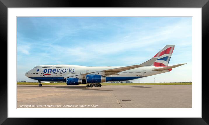 Majestic Queen of the Skies Bows Out Framed Mounted Print by Peter Thomas