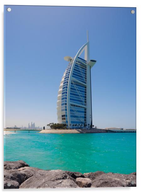 Majestic Burj Al Arab Acrylic by Tommy Dickson
