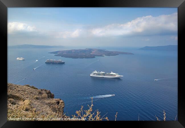 Aweinspiring Greek Island Cruise Framed Print by Peter Thomas