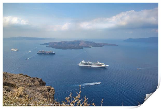 Aweinspiring Greek Island Cruise Print by Peter Thomas