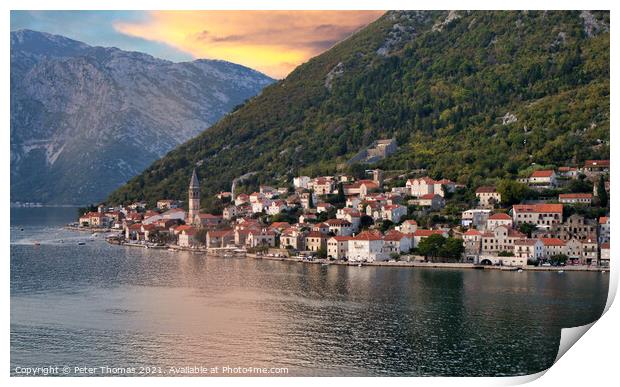 Hidden Gem of Montenegro Print by Peter Thomas