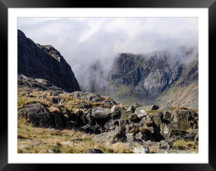 Low Cloud on the Glyders Framed Mounted Print by Wendy Williams CPAGB