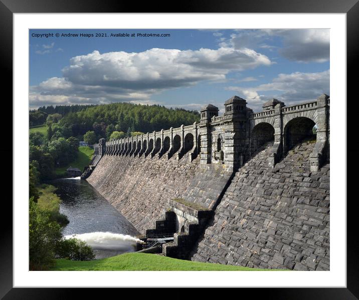 Lake Vyrnwy dam Framed Mounted Print by Andrew Heaps
