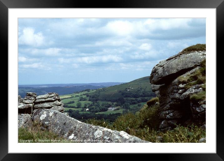 A view from Hound Tor Framed Mounted Print by Stephen Hamer