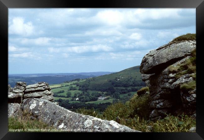 A view from Hound Tor Framed Print by Stephen Hamer
