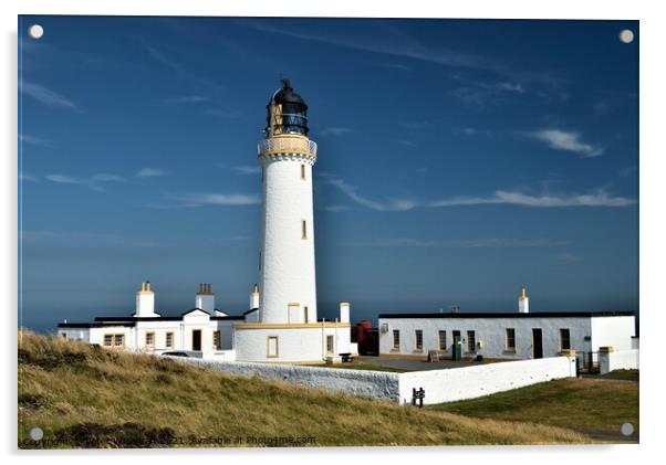 Mull of Galloway lighthouse, Drummore , Scotland Acrylic by Peter Wiseman