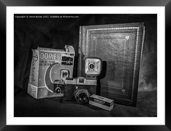Vintage 60's camera  Framed Mounted Print by Aimie Burley