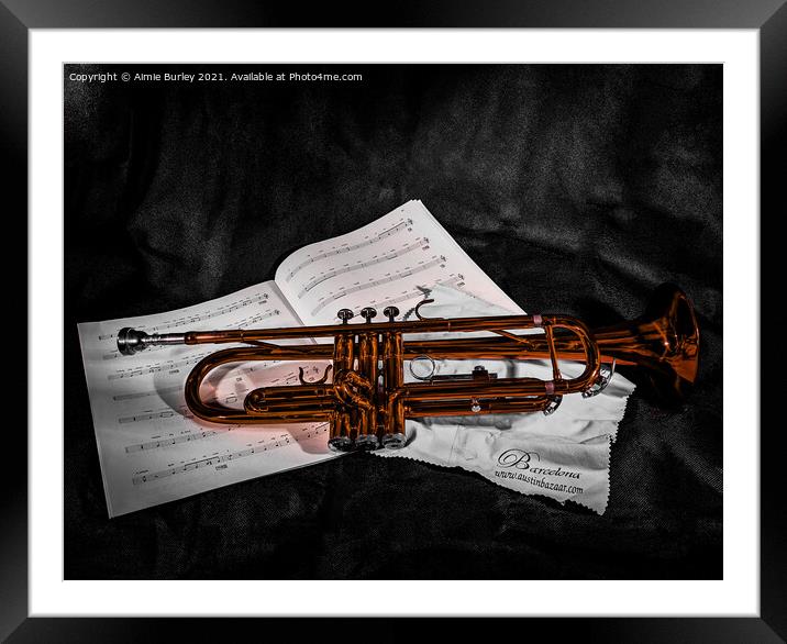 Red trumpet  Framed Mounted Print by Aimie Burley