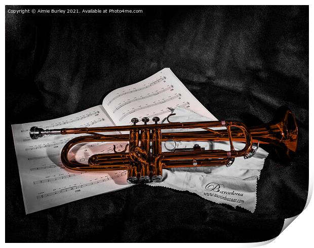 Red trumpet  Print by Aimie Burley