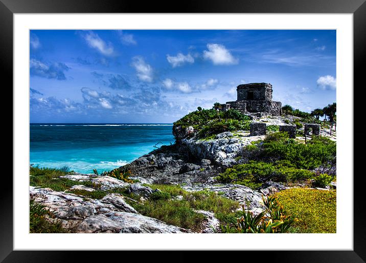 Temple of the Wind, Tulum, Mexico Framed Mounted Print by Weng Tan
