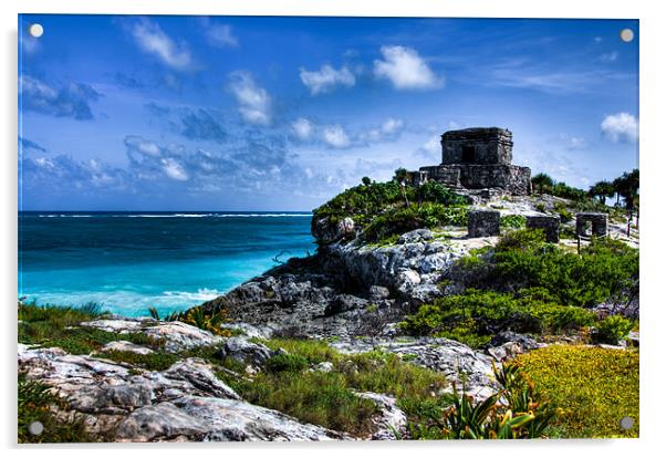 Temple of the Wind, Tulum, Mexico Acrylic by Weng Tan