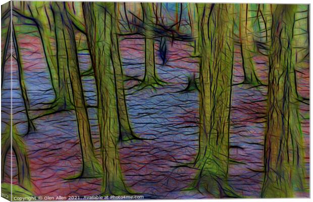Graphic Forest Canvas Print by Glen Allen