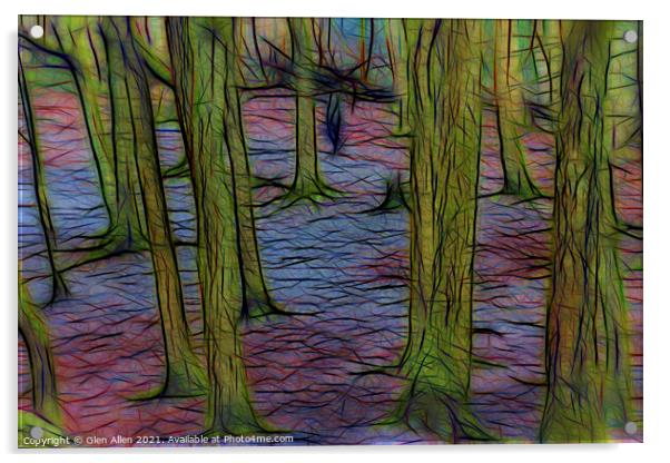 Graphic Forest Acrylic by Glen Allen