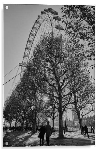 London Eye  Acrylic by mary spiteri