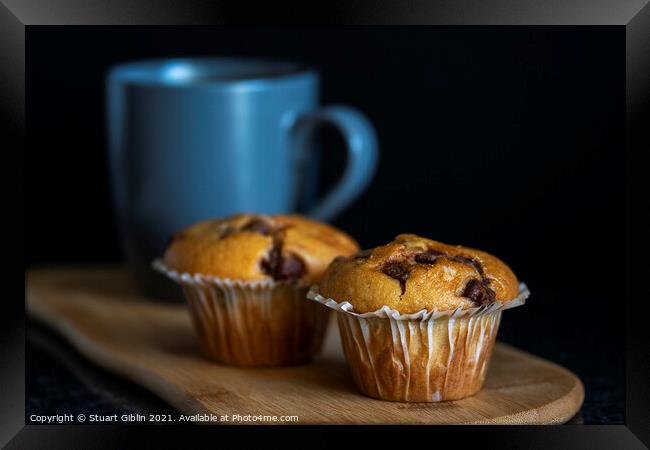 Coffee and Chocolate Chip Muffins Framed Print by Stuart Giblin
