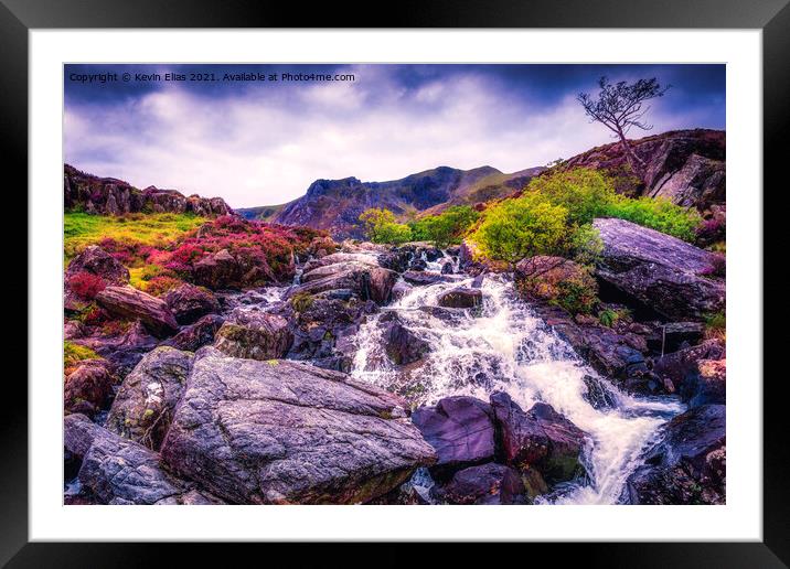 Ogwen valley, Wales Framed Mounted Print by Kevin Elias
