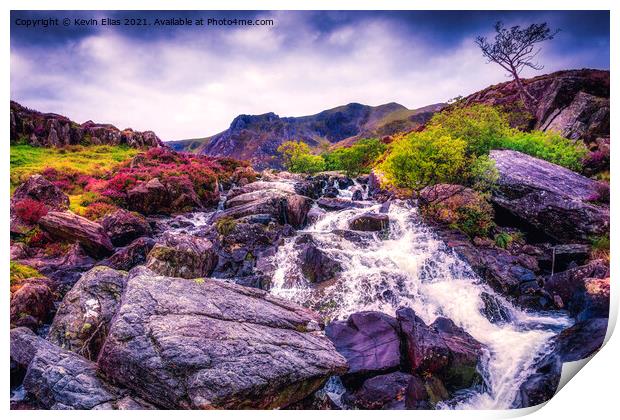 Ogwen valley, Wales Print by Kevin Elias