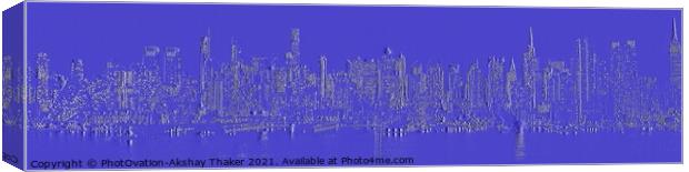 Creative 3D Digital illustration of New York city  Canvas Print by PhotOvation-Akshay Thaker