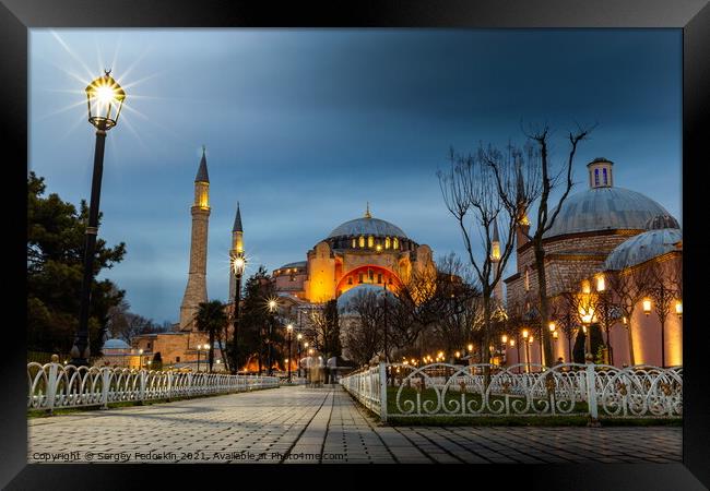 Hagia Sophia (Ayasofya). View from the Sultan Ahmet Park.  Framed Print by Sergey Fedoskin