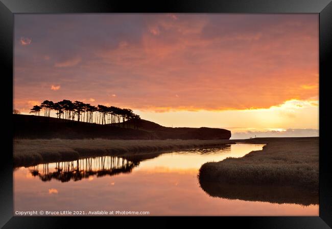 Dramatic sunrise at Budleigh Framed Print by Bruce Little