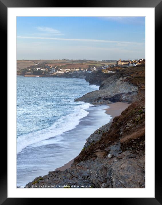 Distant Porthleven Framed Mounted Print by Bruce Little