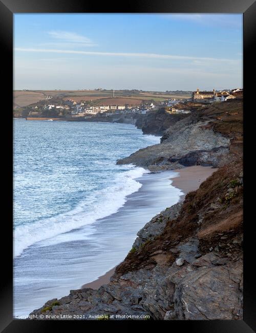 Distant Porthleven Framed Print by Bruce Little