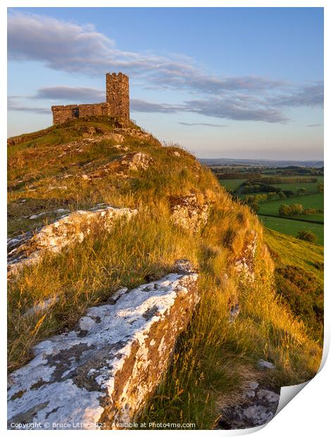 Early Evening at Brentor Print by Bruce Little