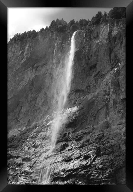 Staubbach Waterfall, Lauterbrunnen, Switzerland, m Framed Print by Imladris 
