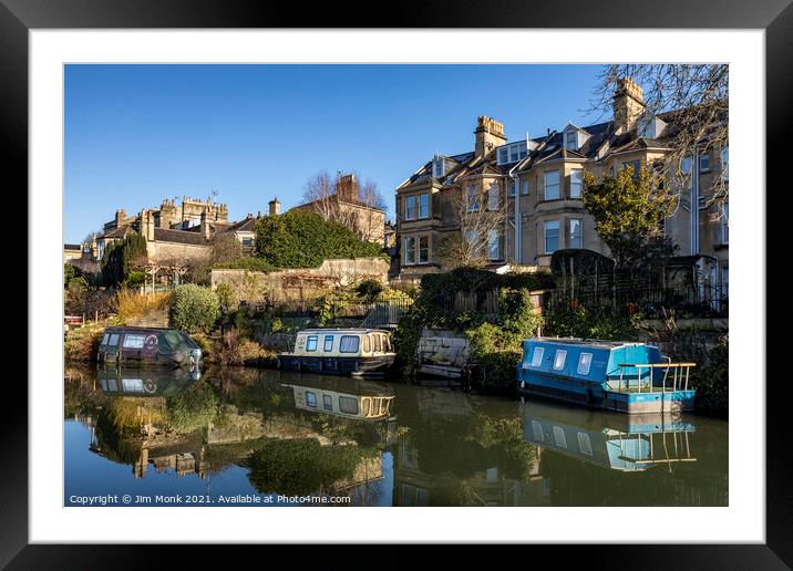 Kennet and Avon Canal, Bath Framed Mounted Print by Jim Monk