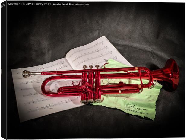 The Red trumpet  Canvas Print by Aimie Burley
