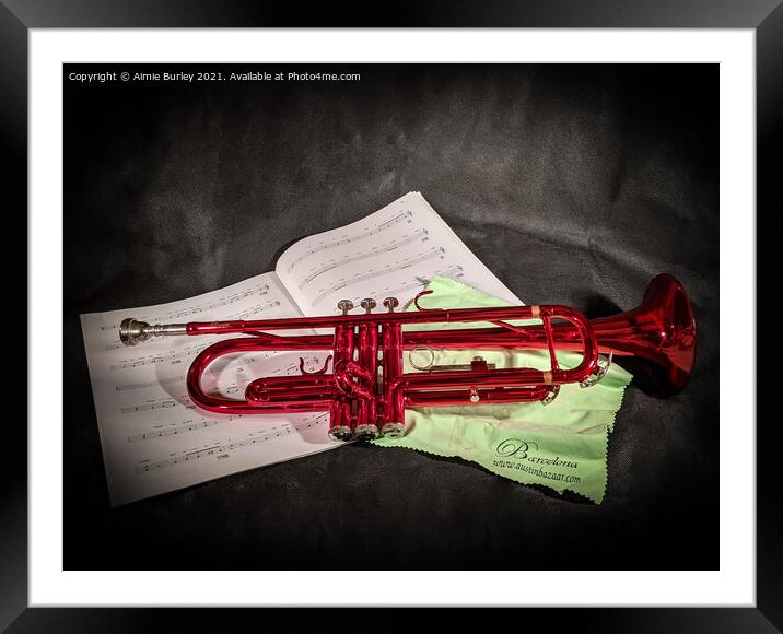 The Red trumpet  Framed Mounted Print by Aimie Burley